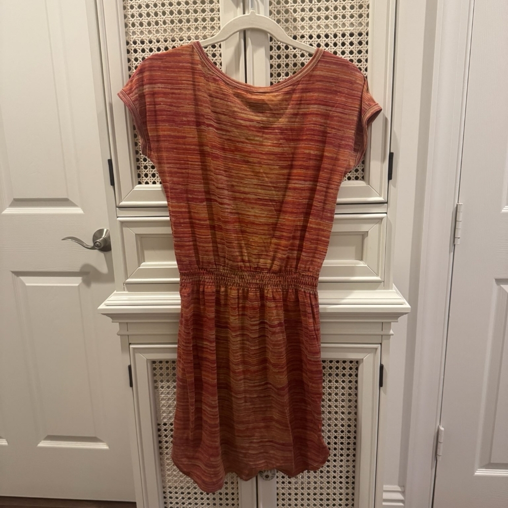 Elegant Multicolor Striped Dress